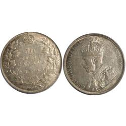 1934 Canada Fifty Cents-PCGS AU53