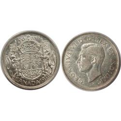 1938 Canada Fifty Cents-ICCS EF40
