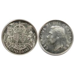 1952 Canada Fifty Cents-PCGS MS63