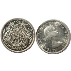 1953LD SF Canada Fifty Cents-ICCS MS63