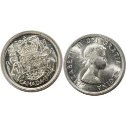 1955 Canada Fifty Cents-ICCS MS64