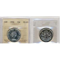 1956 Canada Fifty Cents-ICCS PL65Cam