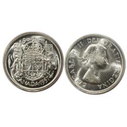 1957 Canada Fifty Cents-ICCS MS63