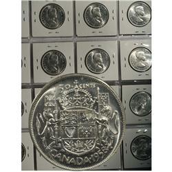 1958 Canada Fifty Cent Roll-BU