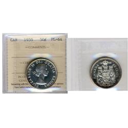 1959 Canada Fifty Cents-ICCS PL64