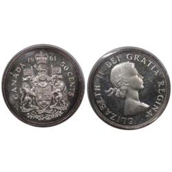 1961 Canada Fifty Cents-ICCS PL65HC