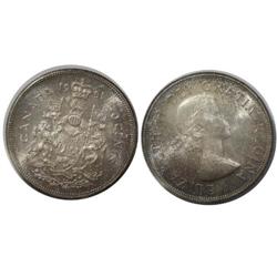 1961 Canada Fifty Cents-ICCS MS64