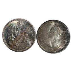 1961 Canada Fifty Cents-ICCS MS65
