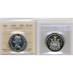 1962 Canada Fifty Cents-ICCS PL65