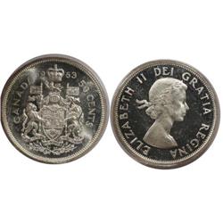 1963 Canada Fifty Cents-ICCS MS63HC