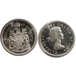 1963 Canada Fifty Cents-ICCS MS64HC