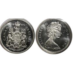 1965 Canada Fifty Cents-ICCS MS64Cam