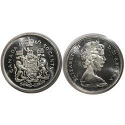 1965 Canada Fifty Cents-ICCS MS64Cam