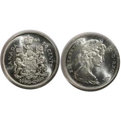 1966 Canada Fifty Cents-ICCS MS64
