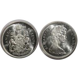 1966 Canada Fifty Cents-ICCS MS65