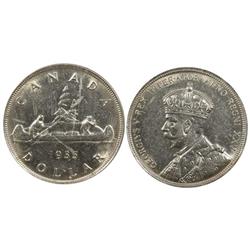 1935 Canada One Dollar-ICCS EF40
