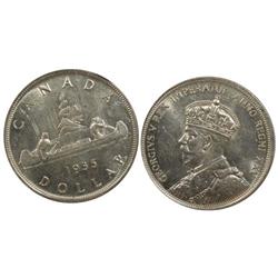 1935 Canada One Dollar - ICCS AU58