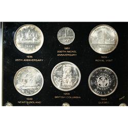 1935-64 Canada One Dollar Set