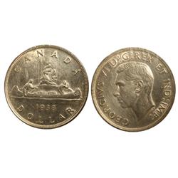 1938 Canada One Dollar-ICCS EF45