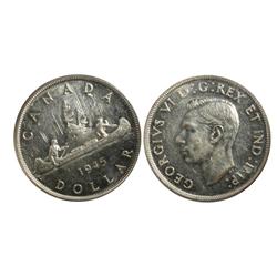 1945 Canada One Dollar-ICCS AU55