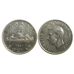 1947 B7 Canada One Dollar-ICCS EF40