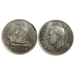 1949 Canada One Dollar-ICCS EF40