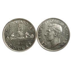 1951 Canada One Dollar-ICCS EF40