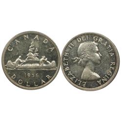 1956 Canada One Dollar-ICCS AU55