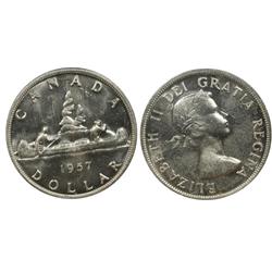 1957 Canada One Dollar-ICCS MS60
