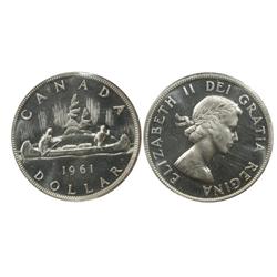 1961 Canada One Dollar-ICCS PL64HC