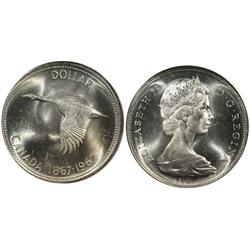 1967 Canada One Dollar-ICCS MS63Cam