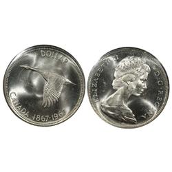 1967 Canada One Dollar-ICCS MS64Cam