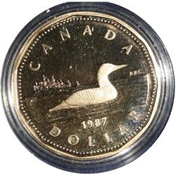 1987 Canada Proof Loon Dollar