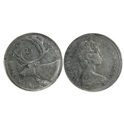 1978 Canada 25cent Error-PCGS MS62
