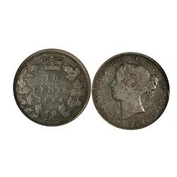 1864 New Brunswick Ten Cents-NGC F12