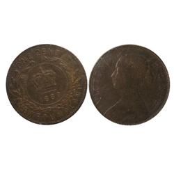 1880 Oval Newfoundland Large Cent-ICCS 