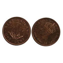 1947c Newfoundland Small Cent-ICCS MS62