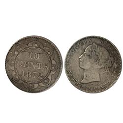 1872H Newfoundland Ten Cents-ICCS VG8