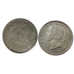 1888 Newfoundland Twenty Cents-ICCS F15