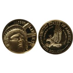 1986 USA W Liberty $5 Gold-NGCPF70UHC