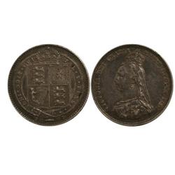 1887 Great Britain Shilling-aVF