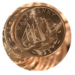 1967 Great Britain 1/2 Penny Roll