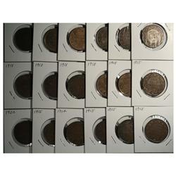 1914-1920 Canada Large Cents-VG/AU
