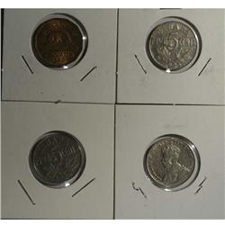 1922-42 Canada Five Cents Lot-aVG