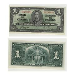 1937 Bank of Canada $1.00 -Unc