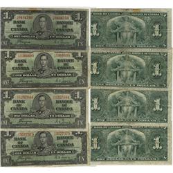 1937 Bank of Canada $1.00s -VG/F+
