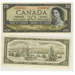 1954 Bank of Canada $20.00-unc