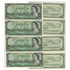 Image 1 : 1954 Bank of Canada *$1.00s Sequence-Un
