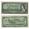 Image 1 : 1954 Bank of Canada $1.00 Low Serial #