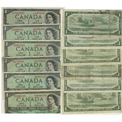 1954 Bank of Canada *$1.00s-VG/F